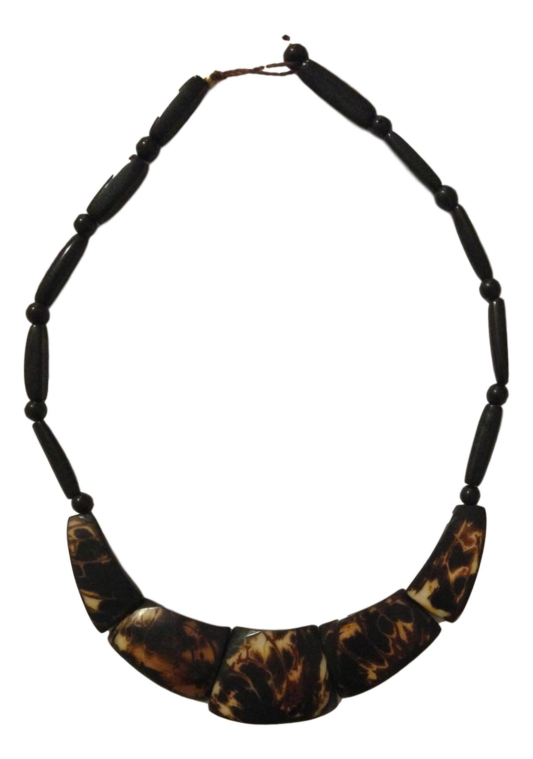 Black Tagua Bib Necklace